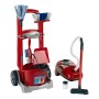 Theo Klein 6742 Carrello delle pulizie Vileda con scopa, mocio, secchio, aspirapolvere a batterie con funzione di aspirazione e 