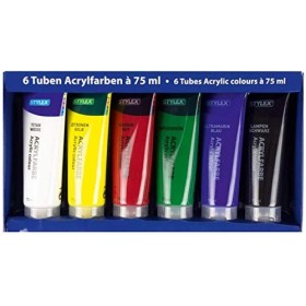 Stylex 28653-6 tubetti di Colore Acrilico 75 ml