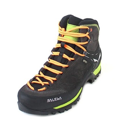 SALEWA Mtn Trainer Mid Gore-Tex, Scarpe da Arrampicata Alta Uomo, Multicolore (Black/Sulphur Spring 0974), 39 EU
