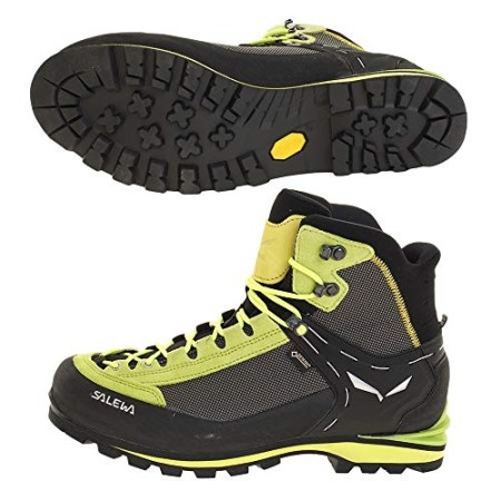 SALEWA MS Crow Gore-Tex, Stivali da Escursionismo Alti Uomo, Verde (Cactus/Sulphur Spring 5320), 42 EU