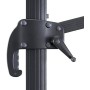 GARDENIA Retrattile Ombrellone da Giardino Palo Manovella 3x4 con Flaps Laterali, Antracite-Ecrù