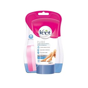 Veet Silk & Fresh Technology Crema Depilatoria Sotto la Doccia per Pelli Sensibili - 150 ml