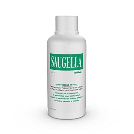 Saugella Protezione Attiva, Detergente Per L'Igiene Intima, A Base Di Thymus Vulgaris - 750 Ml
