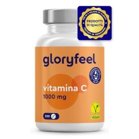 Vitamina C 1000mg ad Alto Dosaggio, 200 Compresse Vegan (6 mesi), Integratore Vitamina C Pura, Supporto delle Difese Immunitarie