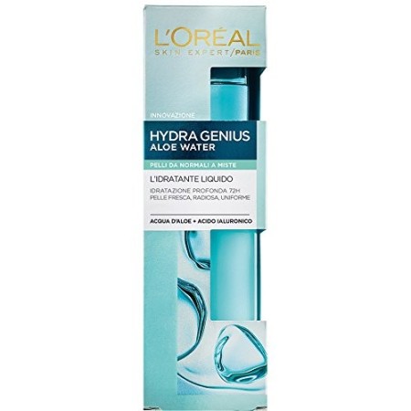 L'Oréal Paris Trattamenti HydraGenius Crema Viso Idratante Liquido Giorno, Pelli da Normali a Miste, 70 ml