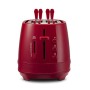Dè Longhi CTLAP2203.R Tostapane con pinze 550 Watt, Colore Rosso, Plastica