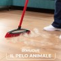 Vileda Scopa Multi Gomma, per Interni ed Esterni, Dura, in Gomma e Caucciù, Adatta per Peli d'Animale e Capelli, Rosso/Nero, 34