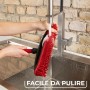 Vileda Scopa Multi Gomma, per Interni ed Esterni, Dura, in Gomma e Caucciù, Adatta per Peli d'Animale e Capelli, Rosso/Nero, 34
