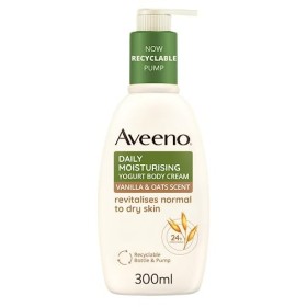 AVEENO, Crema Corpo Idratante allo Yogurt, Daily Moisturising, Profumo di Vaniglia e Avena, Pelli da Normali a Secche, 300ml