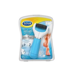Scholl Velvet Smooth Roll Pedicure Elettrico Professionale per Pelle Secca e Talloni Screpolati, Azzurro, con Cristalli di Diama