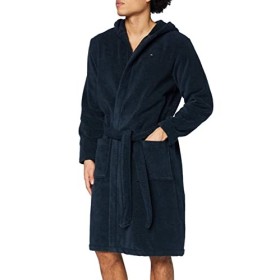 Tommy Hilfiger Icon Hooded Bathrobe Accappatoio, Blu (Navy Blazer-pt 416), XL Uomo