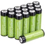 AmazonBasics - Batterie AA ricaricabili, pre-caricate, confezione da 16 (l’aspetto potrebbe variare dall’immagine)