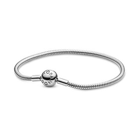 Pandora 590728 – Bracciale da donna con chiusura a sfera, liscio, in argento 925, argento, colore: argento, cod. 590728-19