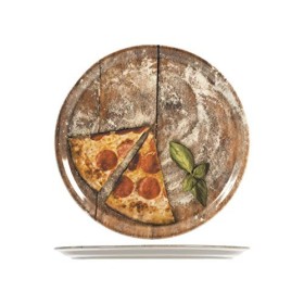 SATURNIA Slice Confezione 6 Piatti Pizza, Porcellana, Assortito, 33 Cm