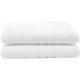 ZOLLNER 2 Asciugamani da Bagno, 100x150 cm, Bianco, 100% Cotone, 450g/mq