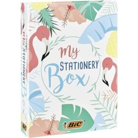 BIC My Stationery Box - 28 Strumenti Per La Scrittura, 10 Marcatori/6 Penne A Sfera/4 Evidenziatori/1 Correttore/5 Indelebili/2 