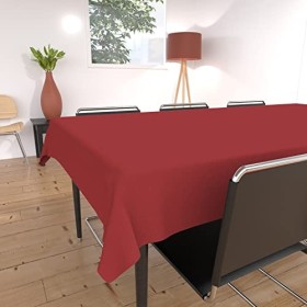 MLANCE Tovaglia antimacchia Rettangolare 140 x 240 cm Alix Rossa
