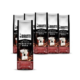 Bialetti Bialetti Perfetto Moka Caffè Macinato, 1.5 Kg, Gusto Cioccolato - 6 x 250 g