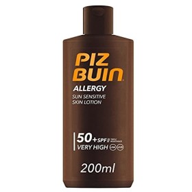 PIZ BUIN Lozione per la Pelle Sensibile al Sole, Allergy, 50+ SPF, Protezione Solare Molto Alta, Assorbimento Rapido, Resistente