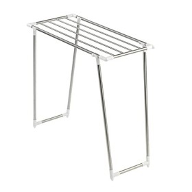 Wenko 3774020100 Stendibiancheria Profi Single - Lunghezza Asciugatura 5,5 m, Acciaio Inossidabile, 87 x 79 x 39 cm, Argento Opa