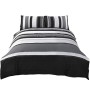 Rapport Striped Grey, copripiumino trapuntato king size e 2 set federa per adulti, cotone e poliestere