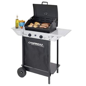 Campingaz BBQ a Roccia Lavica Xpert 100 L Plus Rocky, Barbecue Grill Compatto a 2 Bruciatori, 7.1kW di Potenza, 2 Griglie Cromat