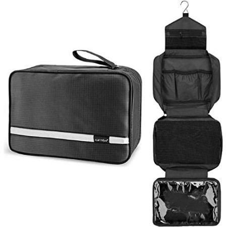 Beauty Case da Viaggio, Carttiya Borsa da Toilette per Donna Uomo Beauty Case Grande Impermeabile, Gancio in Metallo per Appende