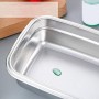 Confezione da 3 contenitori per alimenti con coperchio, in acciaio inox, ermetici, a prova di perdite, con chiusura a scatto
