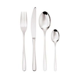Sambonet 52553-81 Taste - Set di Posate da Tavola Monoblocco in acciaio inox 18/10, per 6 persone, 24 pezzi: 6 forchette, 6 cucc