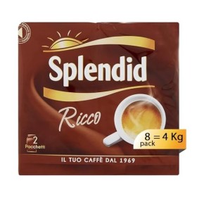 Splendid - Caffè Macinato Gusto Ricco - Miscela Caffè per Moka - 8 Confezioni - Pacco da 250 gr