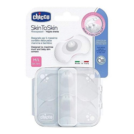 Chicco 00009034000000 Paracapezzoli in Silicone, M/L, Bianco