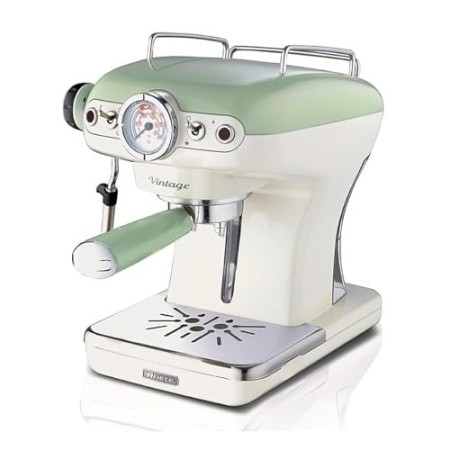 Ariete 1389 Caffè Espresso Vintage - Macchina per caffè Espresso per polvere o cialda ESE, in colore Verde pastello