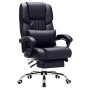 Songmics Poltrona Girevole con Poggiagambe Sedia Direzionale Ergonomica da Ufficio Studio Regolabile con Rotelle OBG71B
