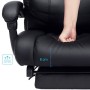 Songmics Poltrona Girevole con Poggiagambe Sedia Direzionale Ergonomica da Ufficio Studio Regolabile con Rotelle OBG71B