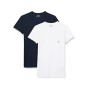 Emporio Armani Underwear 111512CC717 Canotta, Multicolore (Mehrfarbig (Bianco/Marine 10410), M (Pacco da 2) Uomo