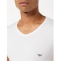 Emporio Armani Underwear 111512CC717 Canotta, Multicolore (Mehrfarbig (Bianco/Marine 10410), M (Pacco da 2) Uomo