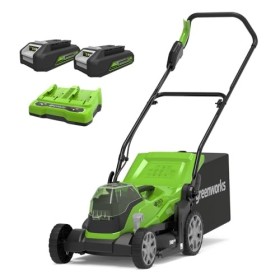 Greenworks Tools G24X2LM36K2x Tagliaerba, Verde, Nero, Grigio