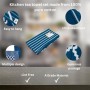 Penguin Home 3700 Set di 5 Strofinacci in 100% Cotone, Morbidi, durevoli, Eleganti Design Blu Chiaro con Diversi Motivi, Lavabil