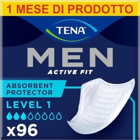 TENA MEN livello di protezione 1, Pacco Scorta Mensile - Protezioni assorbenti per perdite urinarie maschili, discreti e confort