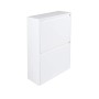 Dmora Pattumiera portarifiuti salvaspazio per differenziata con Quattro secchi, Colore Bianco, cm 60 x 92 x 25