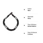 ABUS lucchetto a catena Steel-O-Chain 8807K / 110 - lucchetto per bicicletta in acciaio temprato - livello di sicurezza ABUS 8-1