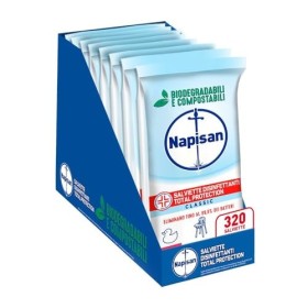 Napisan, 320 Salviette Igienizzanti, Multisuperfici e Biodegradabili, 8 Confezioni da 40 Pezzi, Formula 0%