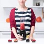 Imetec Personal e Sport Blender PB 100 Mini Frullatore con 2 Bottiglie Take-Away in Tritan e 4 Lame in Acciaio Inox, 46 Decibel,