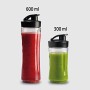Imetec Personal e Sport Blender PB 100 Mini Frullatore con 2 Bottiglie Take-Away in Tritan e 4 Lame in Acciaio Inox, 46 Decibel,