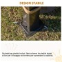 Outsunny Gazebo da Giardino con Zanzariera 3.6x3m, Struttura Acciaio e Alluminio, Tetto Policarbonato Marrone