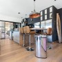 KITCHEN MOVE - Bidone dei rifiuti automatico, Acciaio Inox, cromo, 80 Litres , 41x29x86 cm