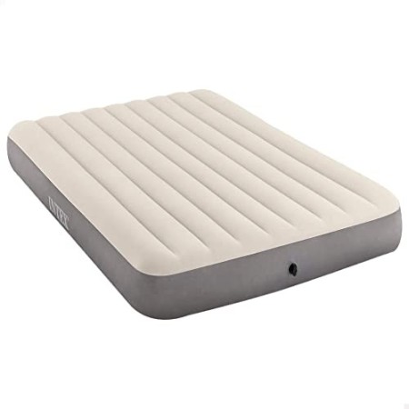 Intex Airbed Materasso Deluxe Classic Matrimoniale Dura Beam con Tecnologia Fiber Tech, Tinta Unita, Multicolore, 152 x 203 x 25