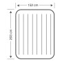 Intex Airbed Materasso Deluxe Classic Matrimoniale Dura Beam con Tecnologia Fiber Tech, Tinta Unita, Multicolore, 152 x 203 x 25