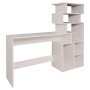 Dmora Scrivania Moderna con Libreria Nella Parte Destra Colore Bianco