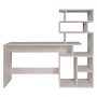 Dmora Scrivania con libreria alta moderna, Consolle con scaffali portaoggetti, Tavolo da studio per cameretta, cm 160x40xh135, c